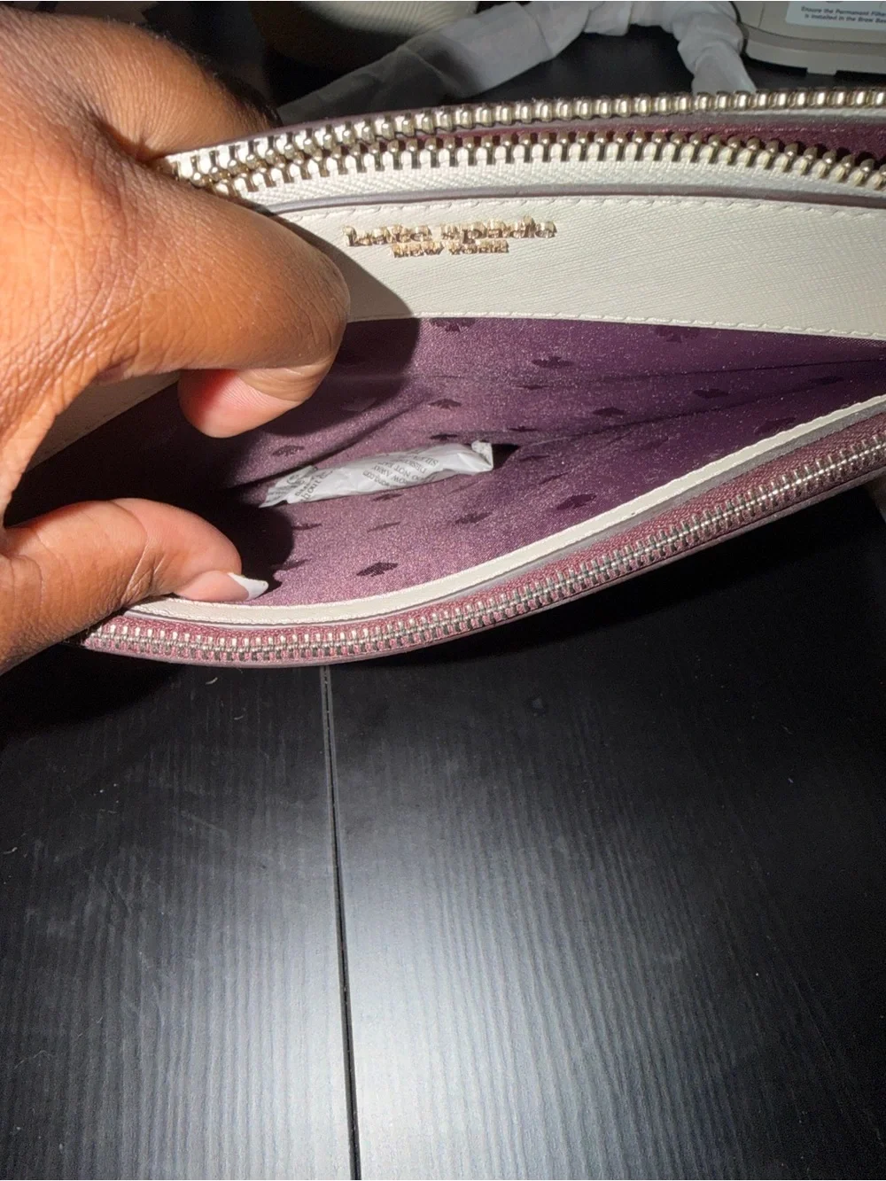 kate spade Two-Tone Burgundy and Cream Crossbody